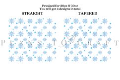 snowflake skinny tumbler sublimation wrap with high resolution 300 DPI and transparant background perfect for 20oz and 30oz skinny tumbler
