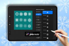 Snowflake Stamp Brush for Procreate 10 Winter Brushes Product Image 3