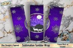 Peekaboo Tumbler, Tumbler Wrap, Deer sublimation, glitter snowflake