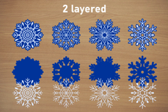 Snowflake svg bundle Layered ornament Christmas decor svg Product Image 2