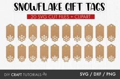 Snowflake Gift Tag SVG Bundle Product Image 1