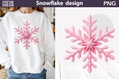 Pink Snowflake Clipart | Pastel Snowflake Sublimation Product Image 1