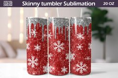 Snowflake Tumbler Wrap | Christmas Tumbler Sublimation Product Image 1