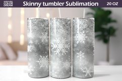 Snowflake Tumbler Wrap | Christmas Tumbler Sublimation Product Image 1