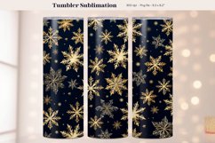 Snowflake Tumbler Wrap Blue Christmas Tumbler Sublimation 