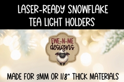 Snowflake Tealight Holder Laser Files | 3 Sizes Holiday SVG Product Image 3