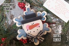 Snowflake Fella Snowman Ornament Laser SVG Product Image 1