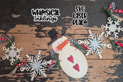 Snowflake Snowman Garland Laser SVG Product Image 1