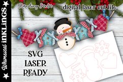 Snowflake Love Banner/Garland SVG For Laser Cutting Product Image 1
