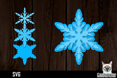 Christmas Ornament SVG, layered papercut snowflake ornament Product Image 1