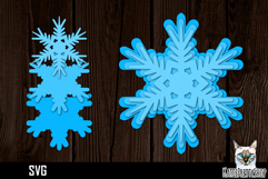 Christmas Ornament SVG, layered papercut snowflake ornament Product Image 1