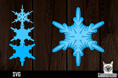 Christmas Ornament SVG, layered papercut snowflake ornament Product Image 1