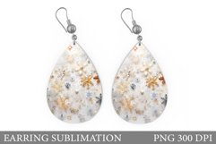 Snowflakes Earring Design. Winter Earring Sublimation Product Image 1