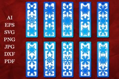 Snowflakes Bookmarks SVG | Bookmarks SVG | Template Cut File Product Image 1