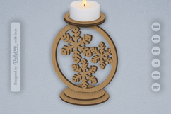 Snowflake Candle Holder SVG Product Image 2