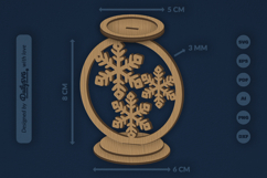 Snowflake Candle Holder SVG Product Image 3