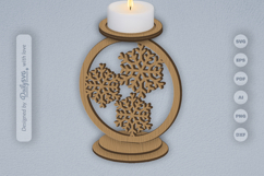 Snowflake Candle Holder SVG Product Image 2