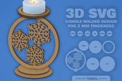 Snowflake Candle Holder SVG Product Image 1