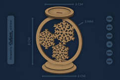 Snowflake Candle Holder SVG Product Image 3