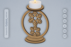 Snowflake Candle Holder SVG Product Image 1