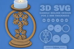 Snowflake Candle Holder SVG Product Image 2