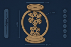 Snowflake Candle Holder SVG Product Image 3