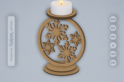 Snowflake Candle Holder SVG Product Image 1