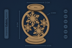 Snowflake Candle Holder SVG Product Image 3