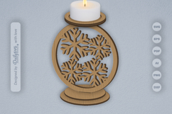Snowflake Candle Holder SVG Product Image 1