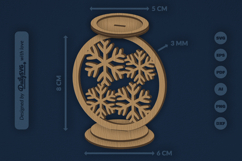 Snowflake Candle Holder SVG Product Image 3