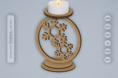 Snowflake Candle Holder SVG Product Image 2