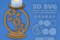 Snowflake Candle Holder SVG Product Image 1
