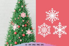 Seamless Snowflakes Illustration Papercut Product Image 1