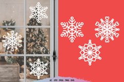 Variation of Snowflakes Illustration Papercut Product Image 1