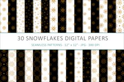 Snowflakes digital papers - 30 Seamless Designs Product Image 1