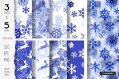 Snowflakes pattern bundle Christmas and winter mood Product Image 1