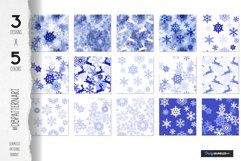 Snowflakes pattern bundle Christmas and winter mood Product Image 4