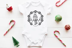 Snowman SVG Design with Mittens, Scarf and Hat for T-shirts, Mugs, Pillows, Christmas Home Decor. This Winter Design is Compatible with Cricut and Silhouette