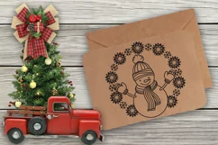 Snowman SVG Design with Mittens, Scarf and Hat for T-shirts, Mugs, Pillows, Christmas Home Decor. This Winter Design is Compatible with Cricut and Silhouette