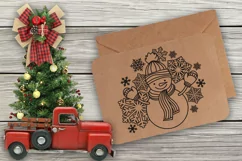 Snowman SVG Design with Mittens, Scarf and Hat for T-shirts, Mugs, Pillows, Christmas Home Decor. This Winter Design is Compatible with Cricut and Silhouette Cutting Machines