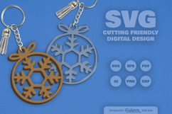 Snowflakes Round Bauble Product Image 2