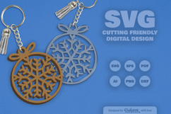 Snowflakes Round Bauble Product Image 2