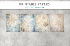 Vintage Snowflakes Junk Journal, digital paper Product Image 2