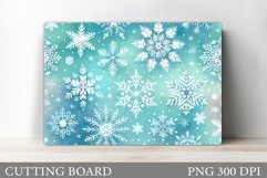 Snowflakes Cutting Board. Christmas Kitchen Cutting Board Product Image 1