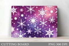 Snowflakes Cutting Board. Christmas Kitchen Cutting Board Product Image 1