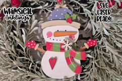 Snowflake Sam Snowman Ornament Laser SVG Product Image 1