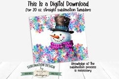 Colorful Snowflake Snowman 20 oz Seamless Tumbler Design Product Image 3
