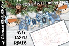 Snow Garland-Banner SVG For Laser Cutting Product Image 1