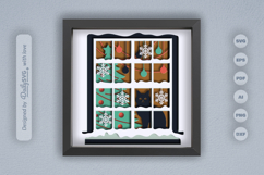 Snowie Christmas Night with Cat Layered Papercut Product Image 1