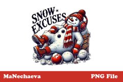 I&#039;m Snow Done Funny Snowman Sublimation Sarcastic Clipart Product Image 1